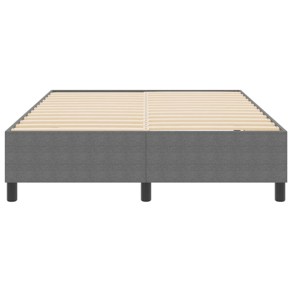 Plattformbett 140x200 cm Hellgrau Cordstoff