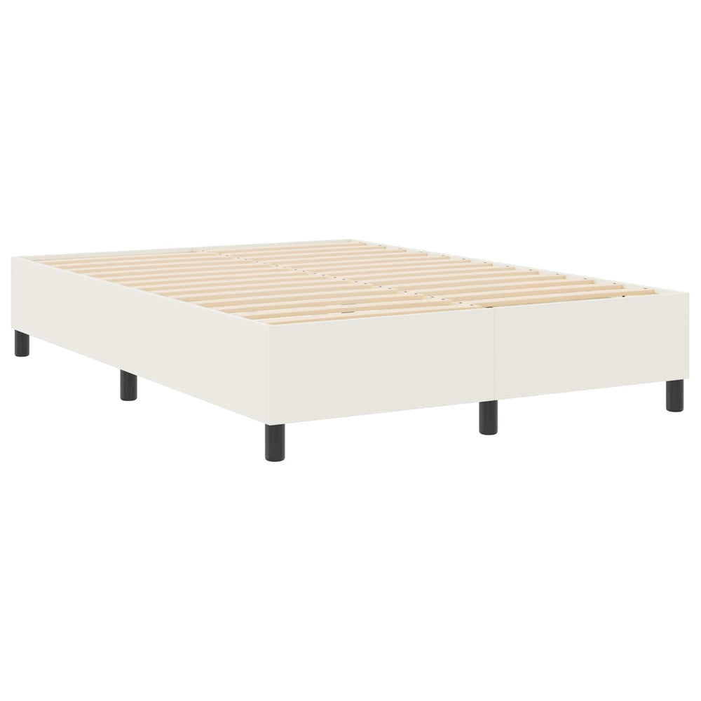 Creme Cord Plattformbett 140x200 cm