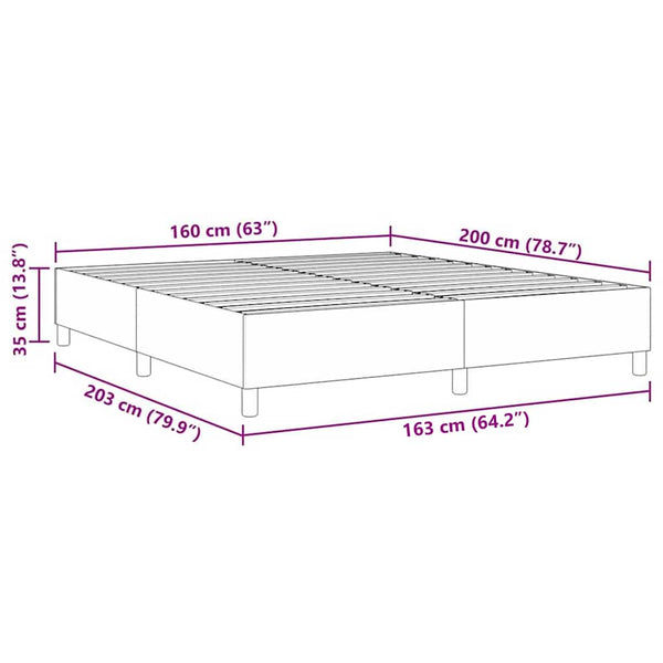 Plattformbettgestell Creme 160x200 cm Cord