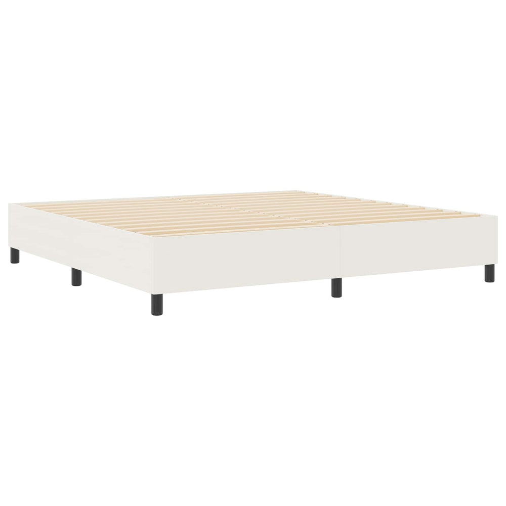 Plattformbettgestell Creme 200x200 cm Cordstoff
