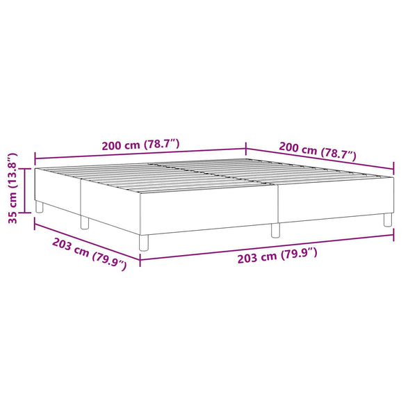 Blaues Plattformbettgestell Cord 200x200 cm