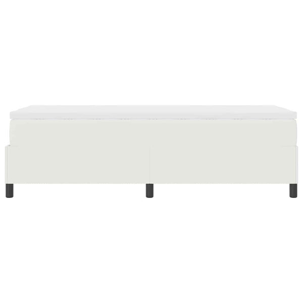 Boxspringbett Creme Weiß 90x190 cm Cordstoff