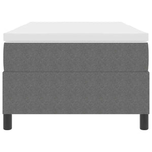 vidaXL Box Spring Bed Light Grey and White 90 x 200 cm Corduroy
