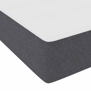 vidaXL Box Spring Bed Dark Grey and White 90 x 200 cm Corduroy Fabric