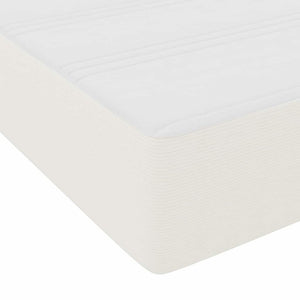 vidaXL Box Spring Bed Cream and White 90 x 200 cm Cord Fabric