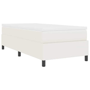 vidaXL Box Spring Bed Cream and White 90 x 200 cm Cord Fabric