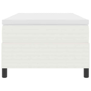 vidaXL Box Spring Bed Cream and White 90 x 200 cm Cord Fabric