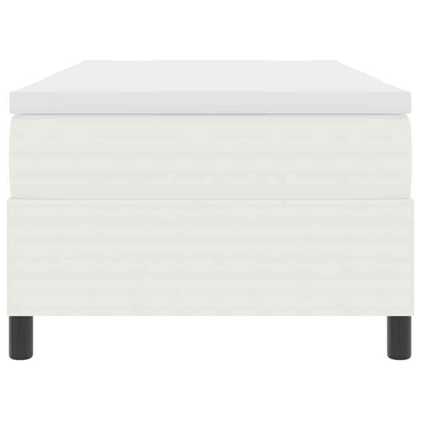 vidaXL Box Spring Bed Cream and White 90 x 200 cm Cord Fabric