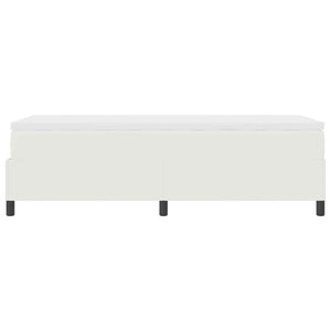 vidaXL Box Spring Bed Cream and White 90 x 200 cm Cord Fabric