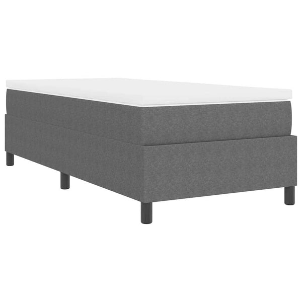 vidaXL Box Spring Bed Light Gray and White 100 x 200 cm Corduroy