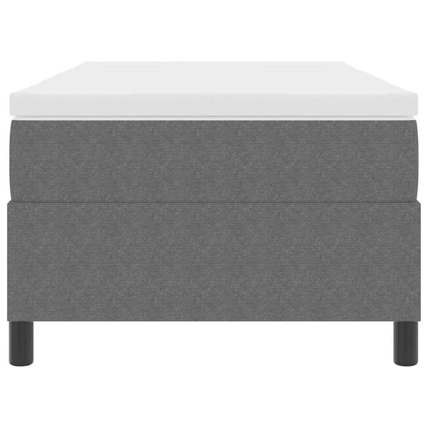 vidaXL Box Spring Bed Light Gray and White 100 x 200 cm Corduroy