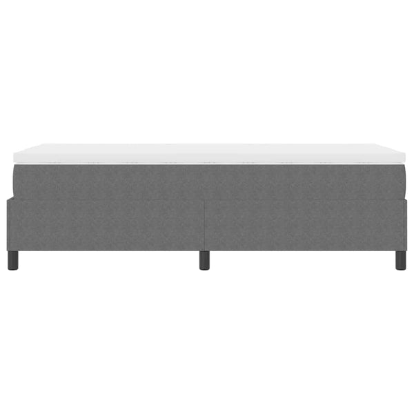 vidaXL Box Spring Bed Light Gray and White 100 x 200 cm Corduroy