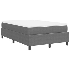 vidaXL Box Spring Bed Light Grey and White 120 x 190 cm Corduroy