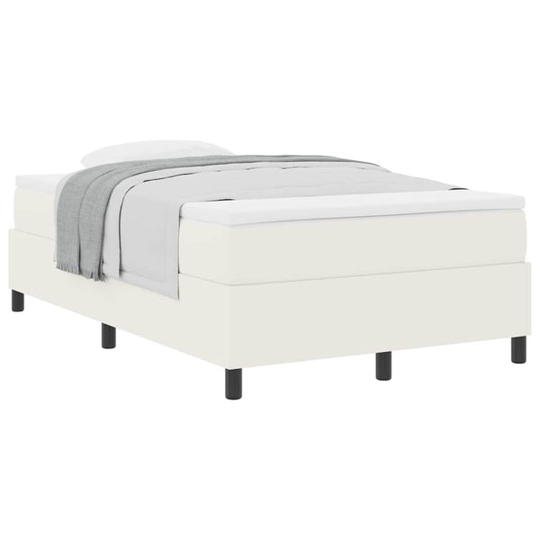 vidaXL Divan Bed Cream and White 120 x 190 cm Corduroy Fabric