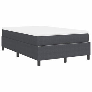 vidaXL Box Spring Bed Dark Grey and White 120 x 200 cm Corduroy