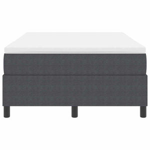 vidaXL Box Spring Bed Dark Grey and White 120 x 200 cm Corduroy