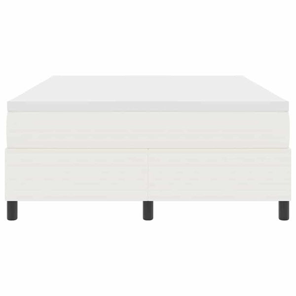 vidaXL Box Spring Bed Cream and White 140 x 190 cm Corduroy