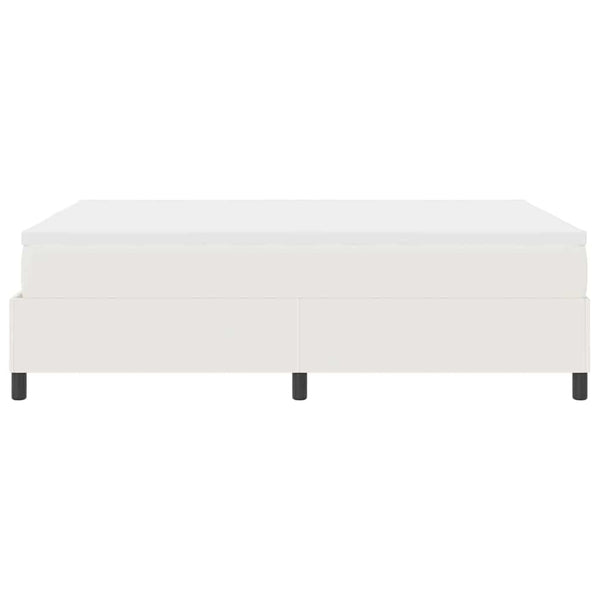 vidaXL Box Spring Bed Cream and White 140 x 200 cm Cord Fabric