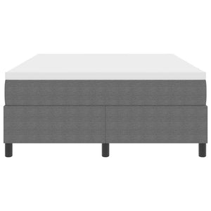 vidaXL Box Spring Bed Light Gray and White 160 x 200 cm Corduroy