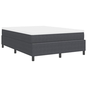 vidaXL Box Spring Bed Dark Grey and White 160 x 200 cm Cord Fabric