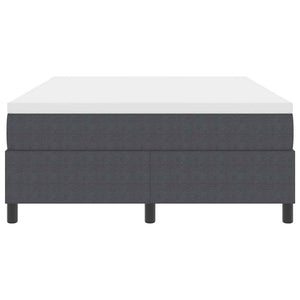 vidaXL Box Spring Bed Dark Grey and White 160 x 200 cm Cord Fabric