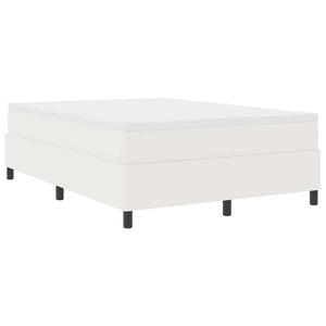 vidaXL Box Spring Bed Cream and White 160 x 200 cm Cord Fabric