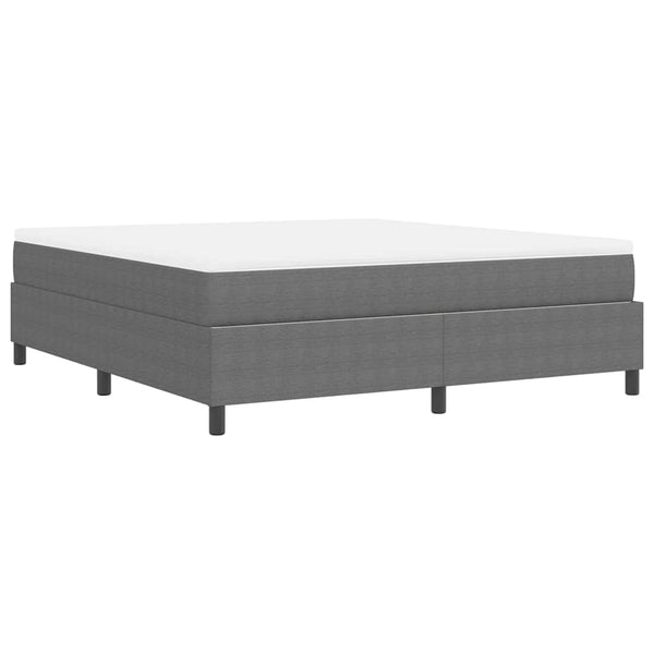 vidaXL Box Spring Bed Light Grey and White 180 x 200 cm Corduroy