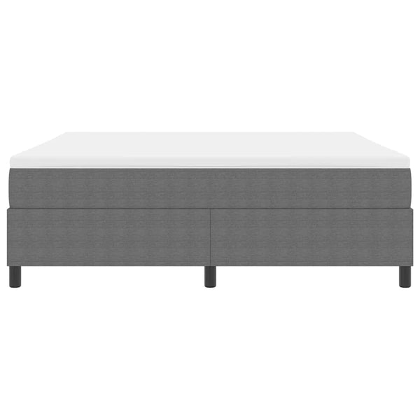 vidaXL Box Spring Bed Light Grey and White 180 x 200 cm Corduroy