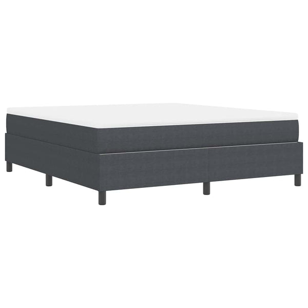 vidaXL Box Spring Bed Dark Gray and White 180 x 200 cm Corduroy