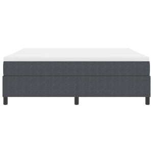 vidaXL Box Spring Bed Dark Gray and White 180 x 200 cm Corduroy