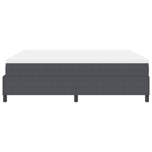 vidaXL Box Spring Bed Dark Gray and White 180 x 200 cm Corduroy