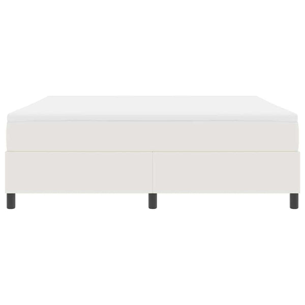 vidaXL Box Spring Bed Cream and White 180 x 200 cm Corduroy Fabric
