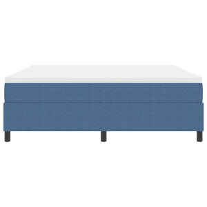 vidaXL Box Spring Bed Blue and White 180 x 200 cm Corduroy