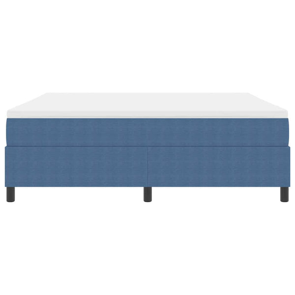 vidaXL Box Spring Bed Blue and White 180 x 200 cm Corduroy