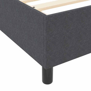 vidaXL Box Spring Bed Dark Gray and White 200 x 200 cm Corduroy
