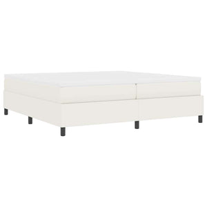 vidaXL Box Spring Bed Cream and White 200 x 200 cm Corduroy