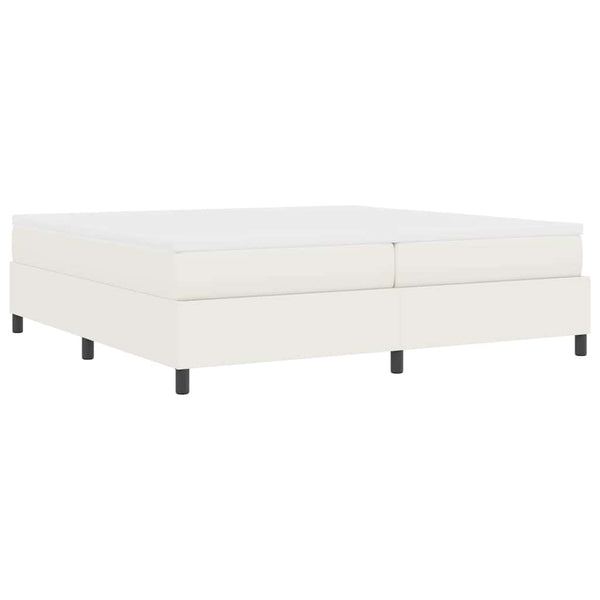 vidaXL Box Spring Bed Cream and White 200 x 200 cm Corduroy