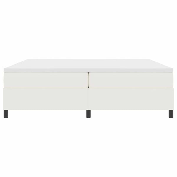 vidaXL Box Spring Bed Cream and White 200 x 200 cm Corduroy