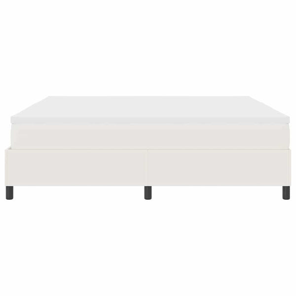 vidaXL Box Spring Bed Cream and White 200 x 200 cm Corduroy