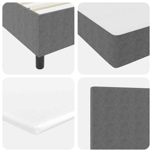 vidaXL LED Box Spring Bed Light Gray and White 80 x 200 cm Corduroy