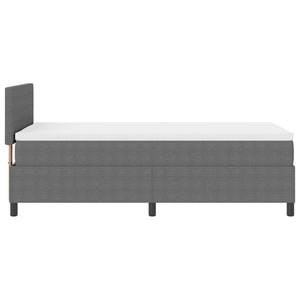 vidaXL LED Box Spring Bed Light Gray and White 80 x 200 cm Corduroy