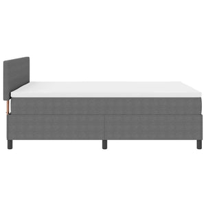 vidaXL LED Box Spring Bed Light Grey and White 140 x 200 cm Corduroy