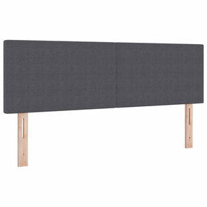 vidaXL LED Box Spring Bed Dark Grey and White 140 x 200 cm Corduroy