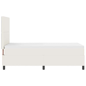 vidaXL LED Box Spring Bed Cream and White 80 x 200 cm Corduroy