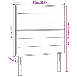 vidaXL Headboard Taupe 80 cm Fabric