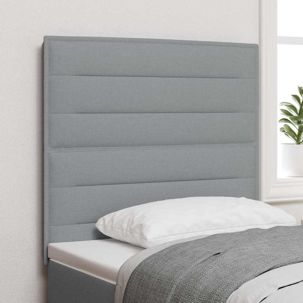 vidaXL Headboard Light Gray 90 cm Fabric