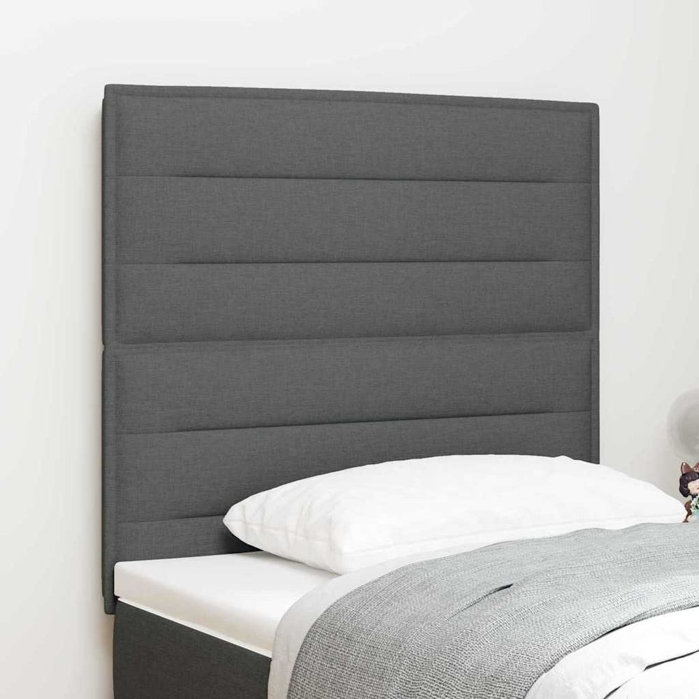 vidaXL Headboard Dark Grey 90 cm Fabric