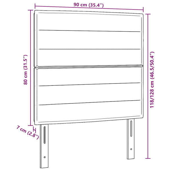 vidaXL Headboard Taupe 90 cm Fabric