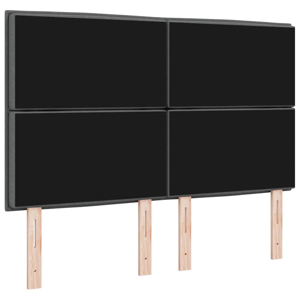 vidaXL Headboard Dark Grey 144 cm Fabric
