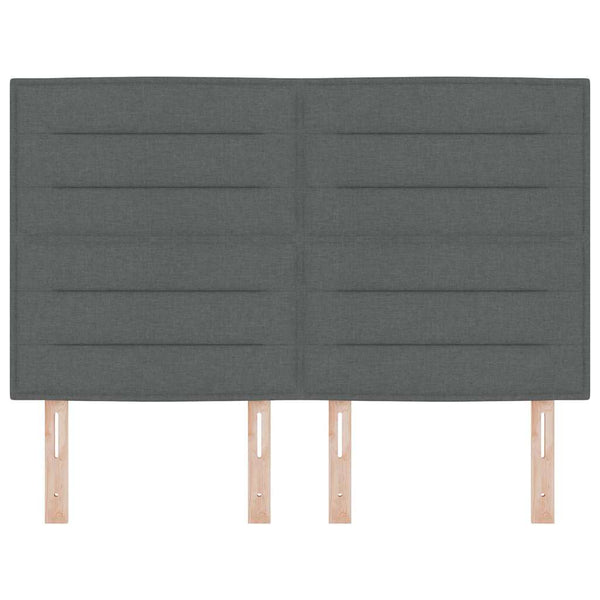vidaXL Headboard Dark Grey 144 cm Fabric